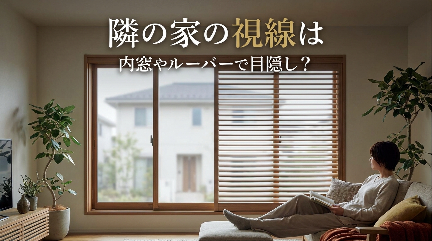 隣の家の視線は内窓やルーバーで目隠し？