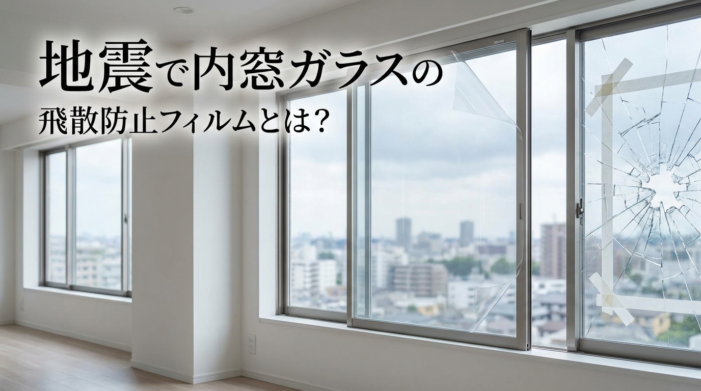 地震で内窓ガラスの飛散防止フィルムとは?