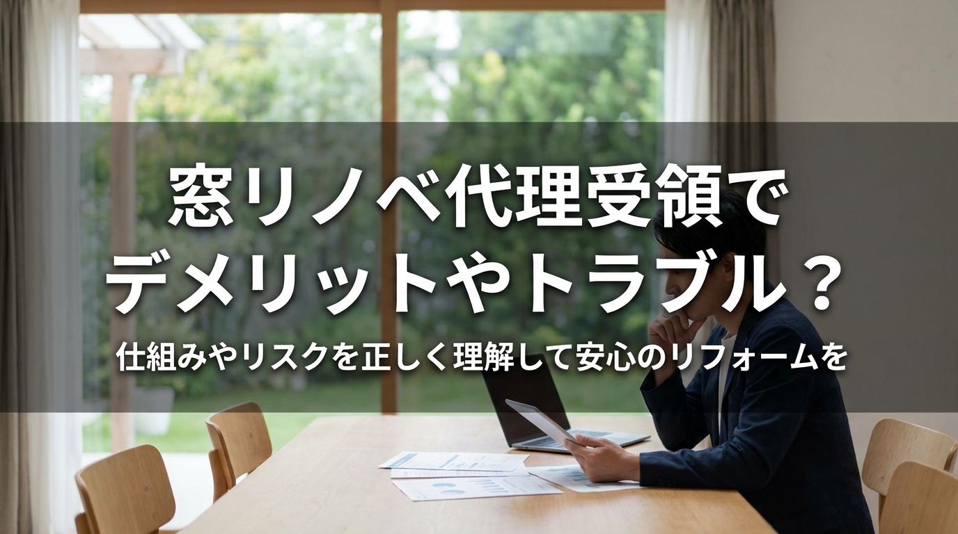 窓リノベ代理受領でデメリットやトラブル？