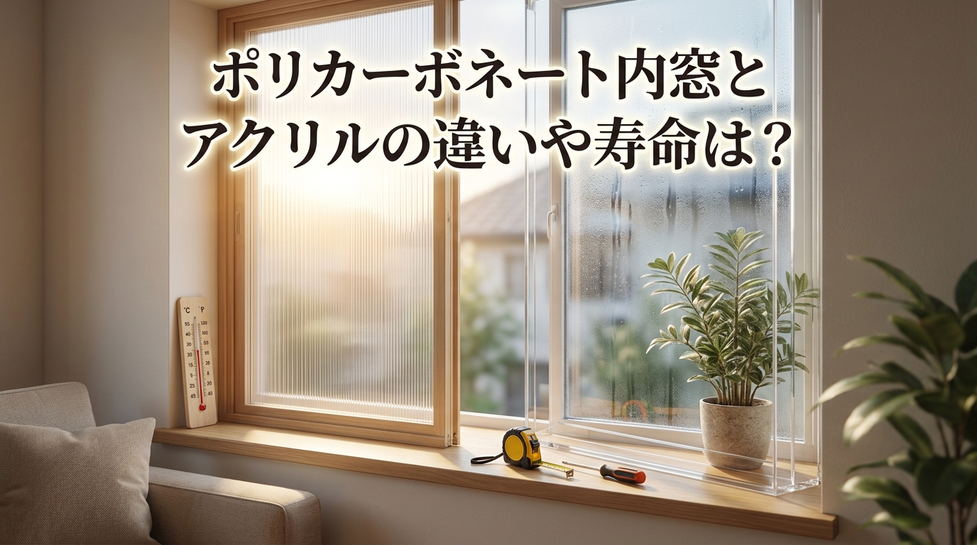ポリカーボネート内窓とアクリルの違いや寿命は?