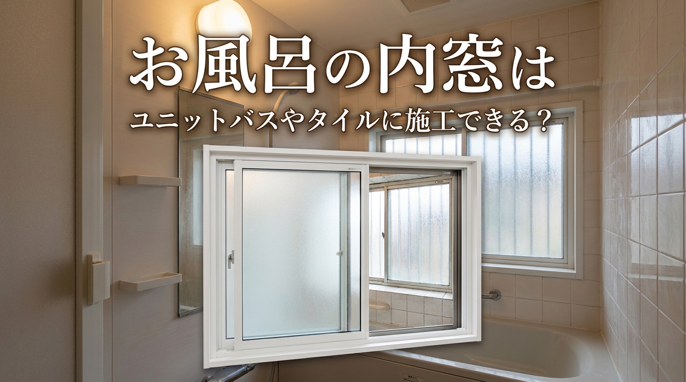 お風呂の内窓はユニットバスやタイルに施工できる？