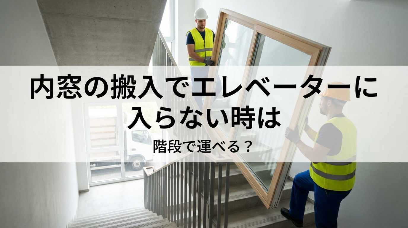 内窓の搬入でエレベーターに入らない時は階段で運べる？
