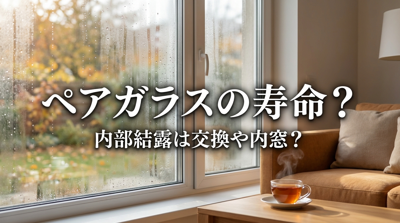 ペアガラスの寿命?内部結露は交換や内窓?