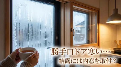 勝手口ドア寒い…結露には内窓を取付？
