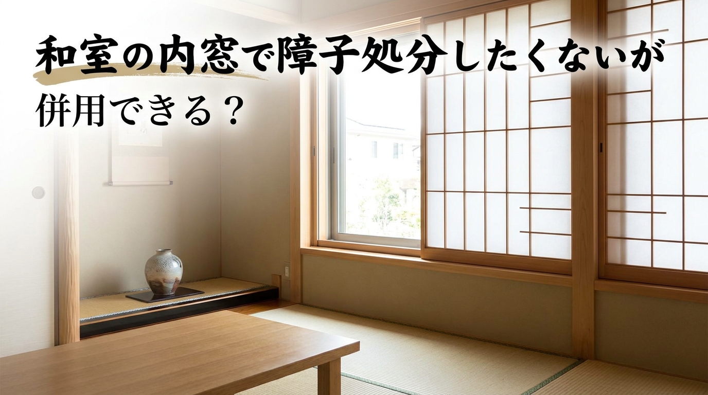 和室の内窓で障子処分したくないが併用できる？