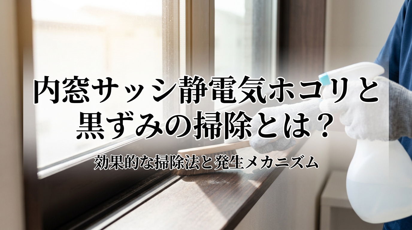 内窓サッシ静電気ホコリと黒ずみの掃除とは？