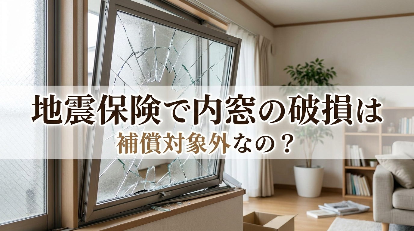地震保険で内窓の破損は補償対象外なの?