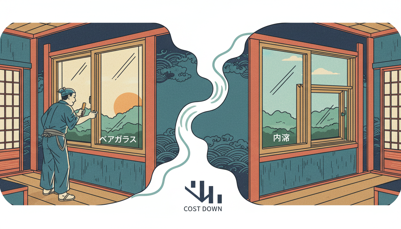 ペアガラスへの交換の方が費用は抑えやすい