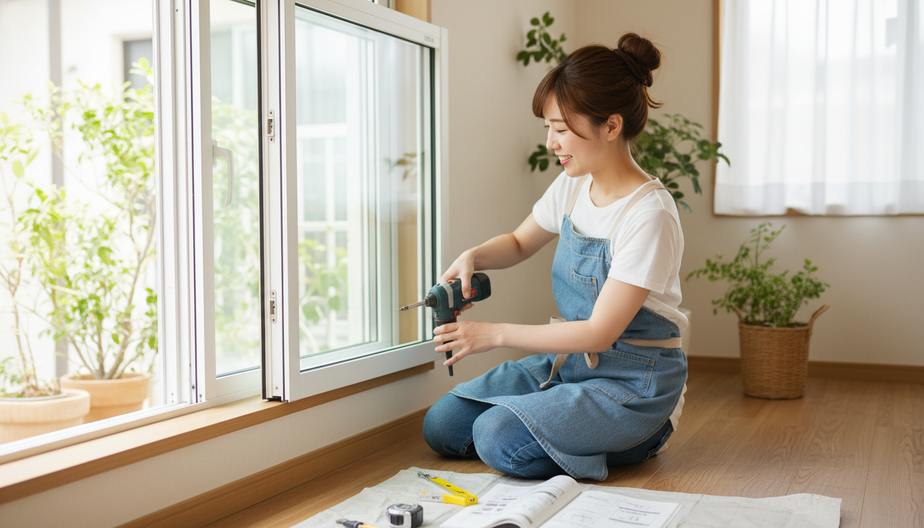 女性のDIY初心者さんでもプラマードUは簡単に取り付けられます