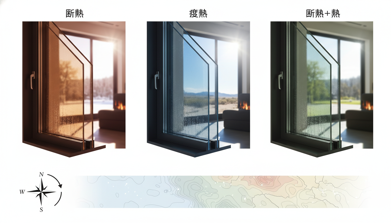 地域や窓の向きに合わせた3つの使い分け方