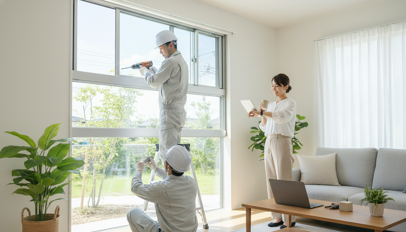 内窓設置における当日のスケジュールと在宅の必要性
