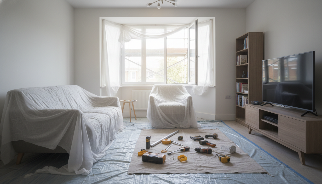 窓リフォームでの家具移動は作業箇所の周辺のみが基本です