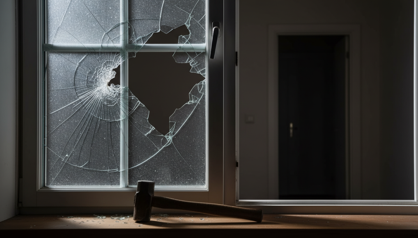 内窓と防犯ガラスの組み合わせで侵入を断念させられます