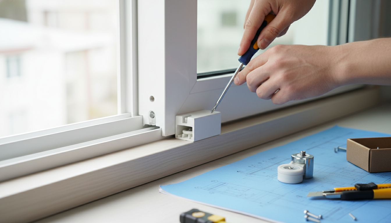 まずは戸車の高さを調整し、改善しない場合は新しい部品へ交換します