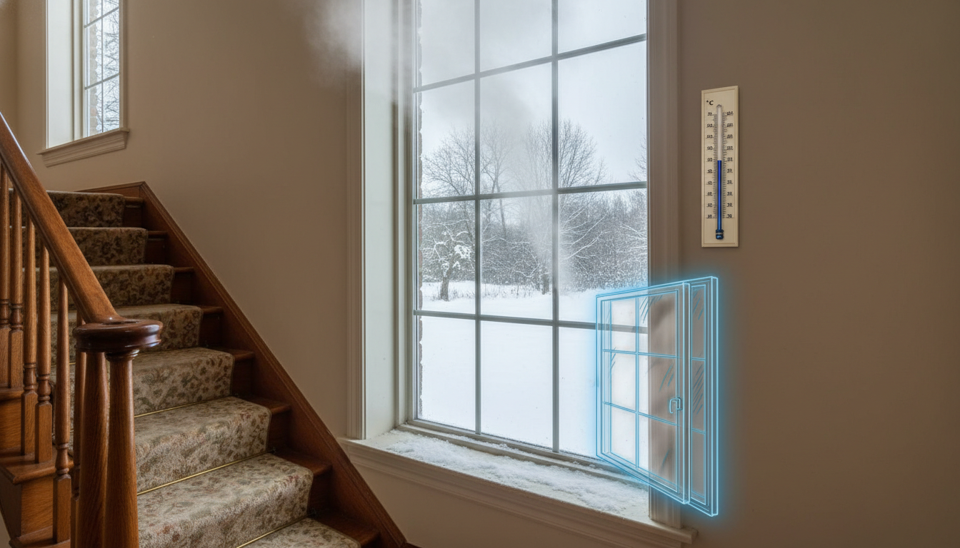 階段の窓が冷気を招く理由と内窓の優れた効果