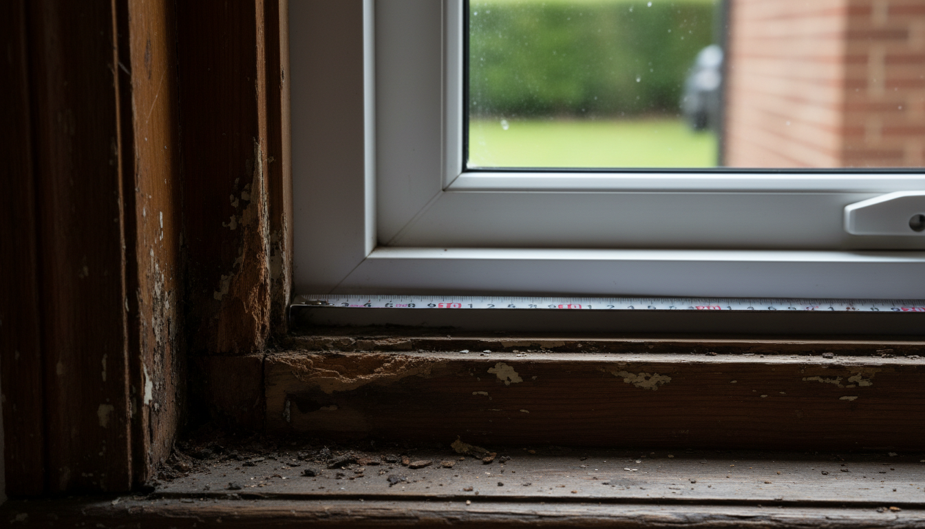 窓枠の奥行き不足と強度の低下が主な原因です