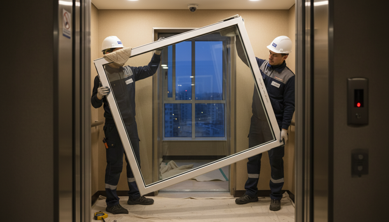 なぜ大型のガラスでも無事に搬入できるのか