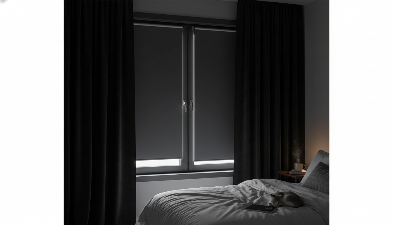 寝室の内窓環境には遮光等級の高いアイテムの併用が不可欠です