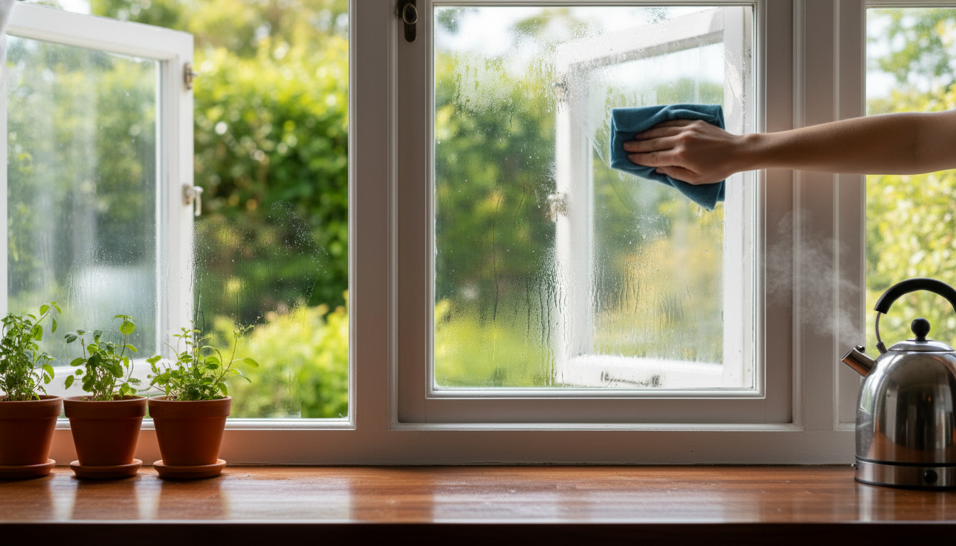 なぜ内窓を設置してもキッチンの窓は結露しやすく掃除が必要なのか
