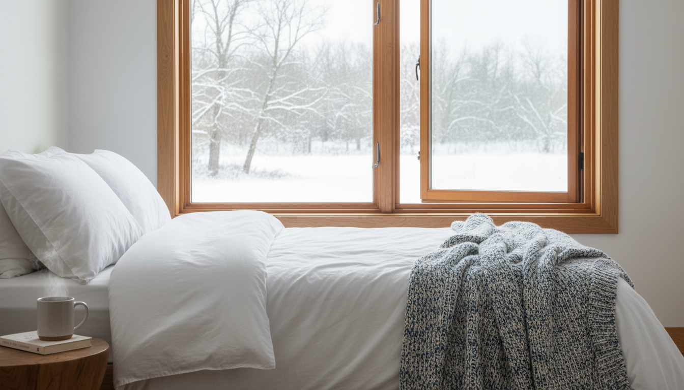 就寝時の冷え込みには窓の断熱化が最も効果的です