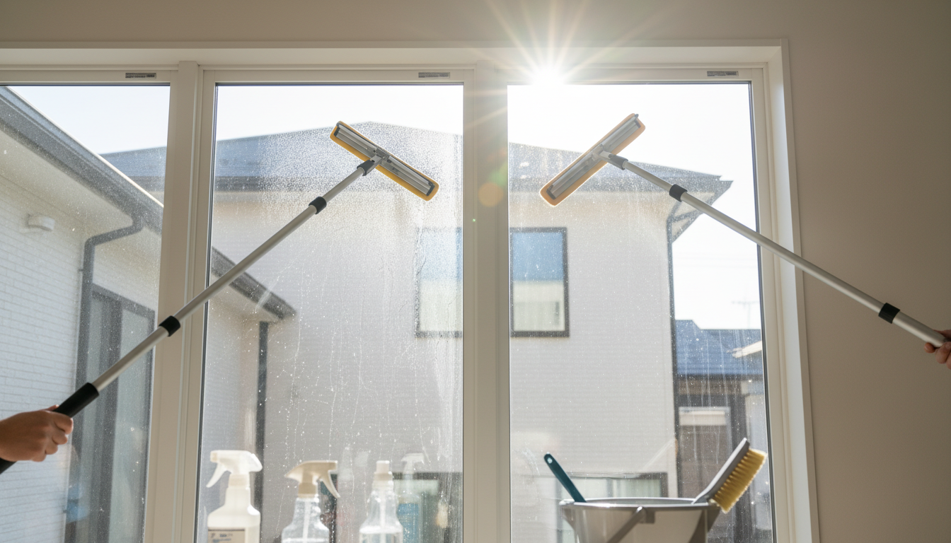 安全かつ確実に窓をきれいにする具体的な方法と道具