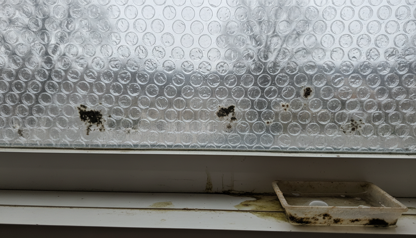 窓の断熱シートとしてプチプチを使用するのは応急処置でありカビ対策には限界があります