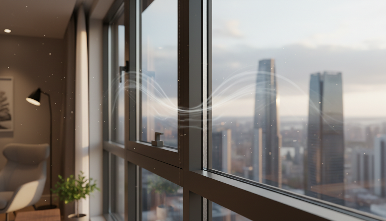 高層階で窓の振動が起きやすい原因と二重構造が有効な理由