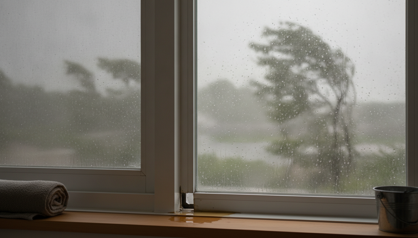 なぜ台風の時だけ窓から雨水が浸入してくるのか？